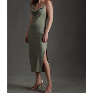 BHLDN August Satin Charmeuse Midi Dress
